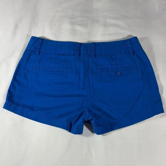 J. Crew womens cobalt blue Broken-In flat front 3" inseam chino shorts - size 4 - Picture 3 of 9